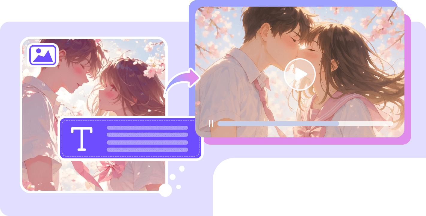 Easy Text and Image to AI Anime Kissing