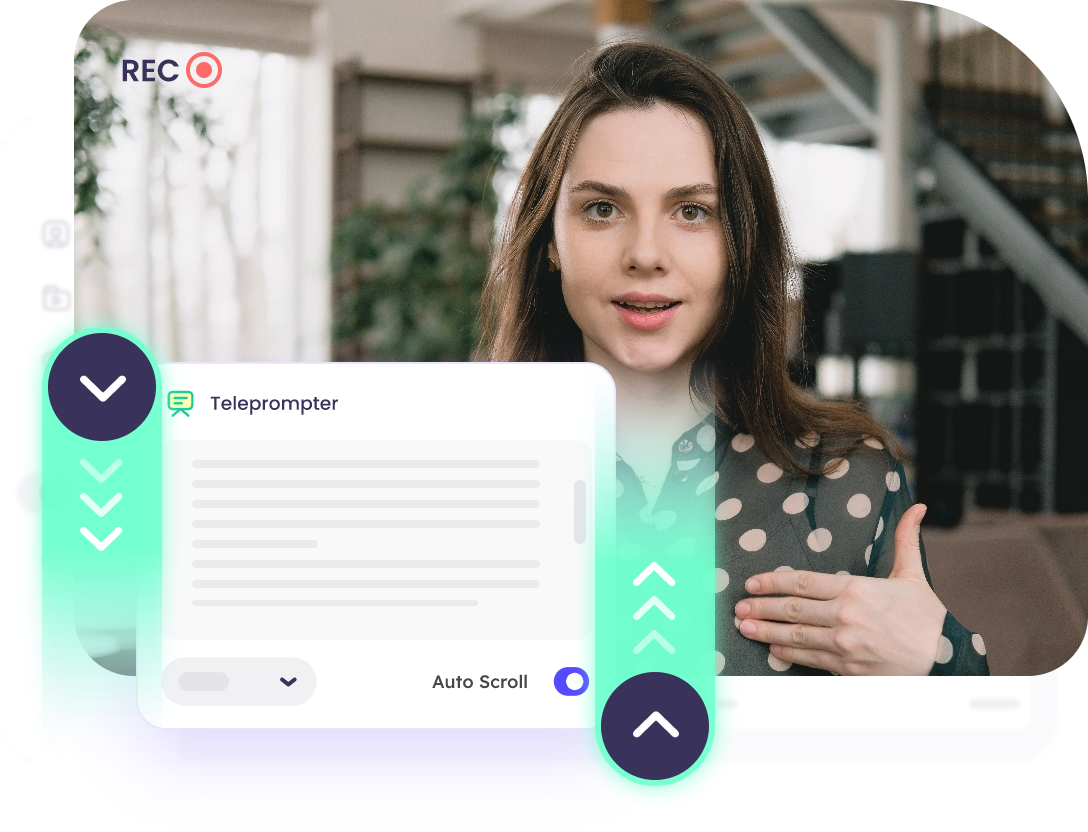 Teleprompter Auto-Scroll Feature